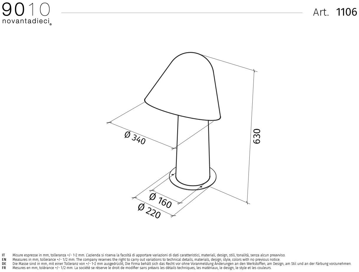 9010 novantadieci Светодиодный столбик из бетали®  1106a+q  - Вид №6