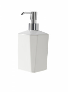 DV30AP(08-BI) Stil Haus Diva, наcтольный керамический дозатор, цвет хром - белая керамика