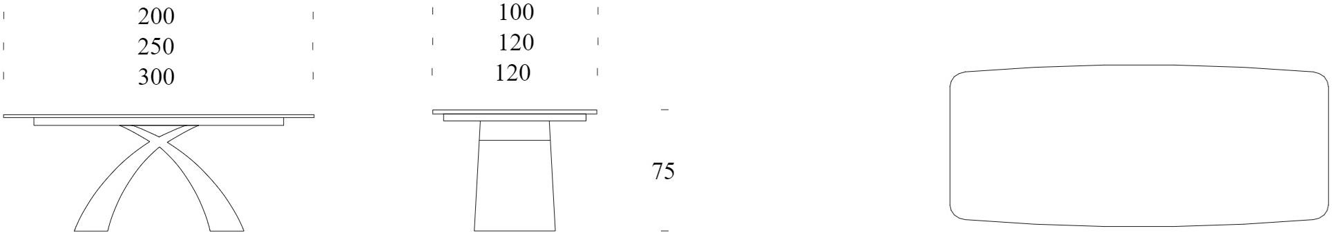 Tonin Casa Прямоугольный стол из керамогранита  T6951  - Вид №11