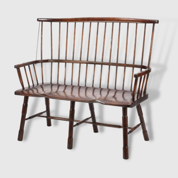 G130 Примитивная ирландская виндзорская скамья ijlbrown  - Вид №4