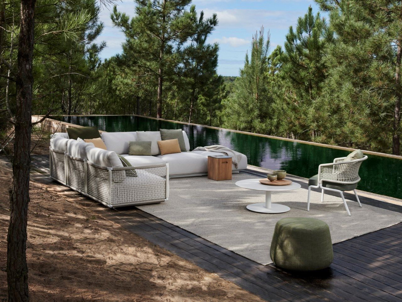 3-местный тканевый садовый диван TRIBÙ узлы ARCH-00070849 - Вид №6