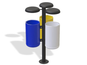 Держатель для мусора с крышкой для раздельного сбора