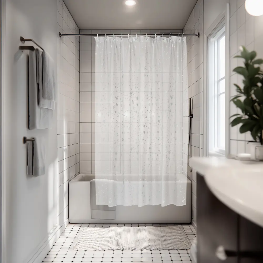 Штора для ванной Lemer Cabras 180x180 см PEVA цвет белый STLM-2050860