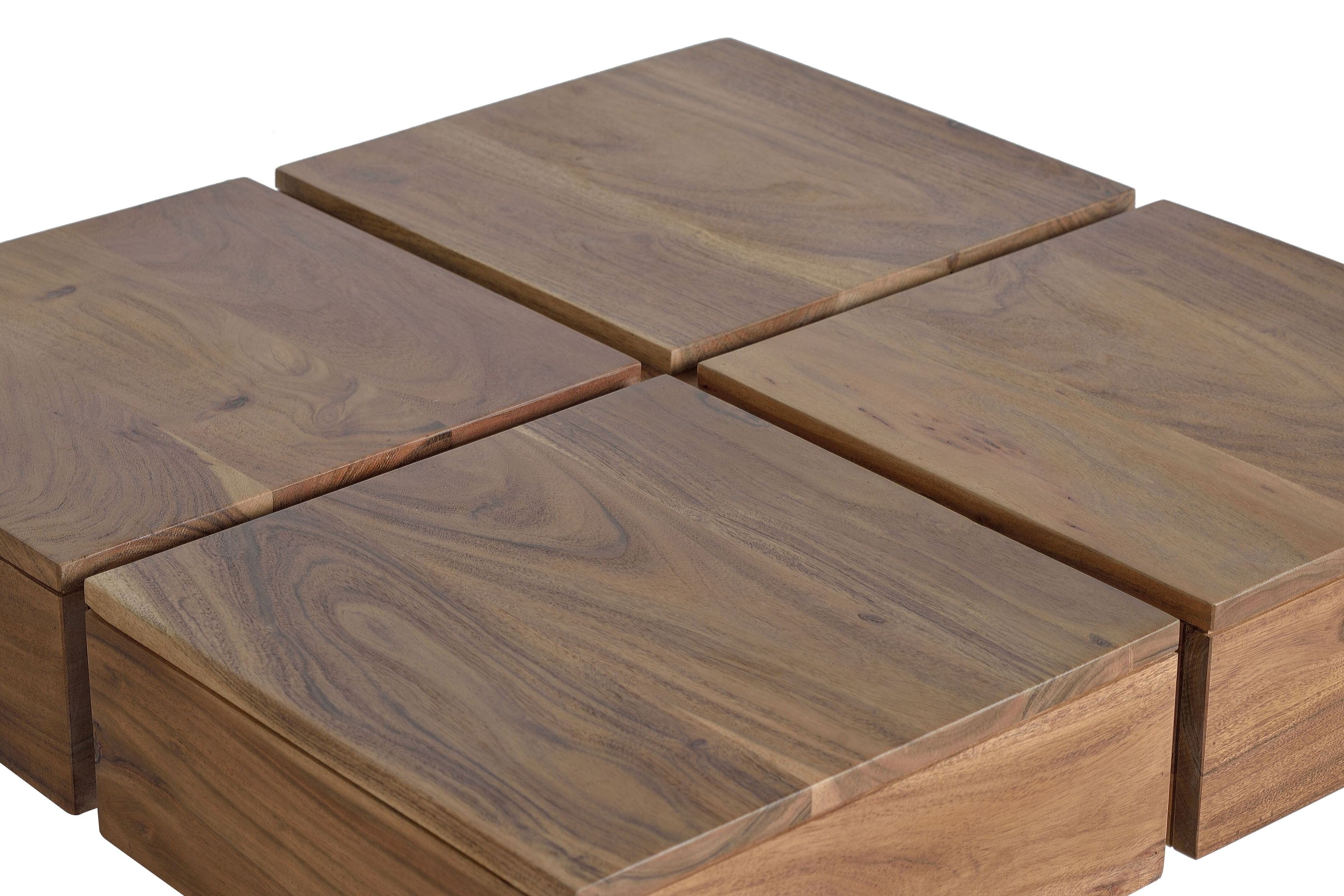 Квадратный журнальный столик из акации Giner y Colomer Contemporary ARCH-00134930 - Вид №2