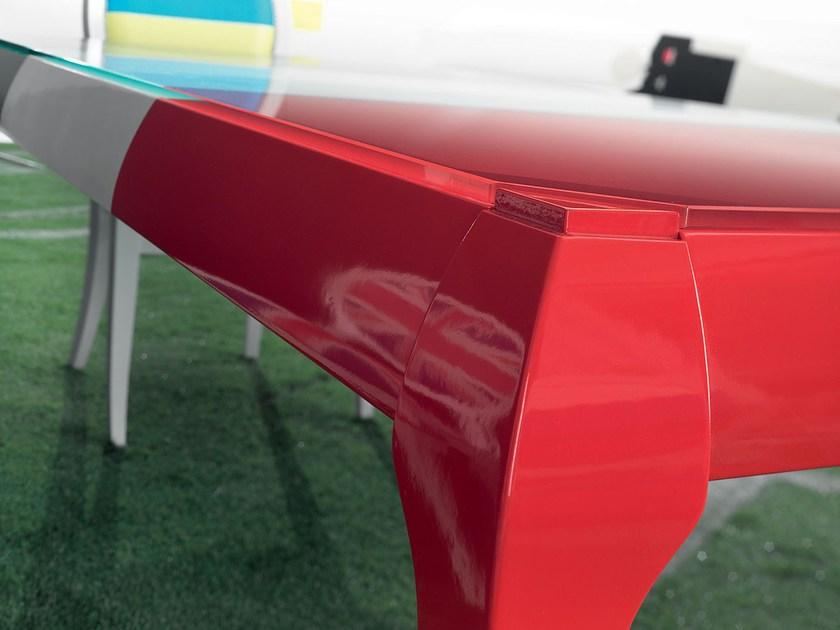 Modenese Gastone Прямоугольный обеденный стол из стекла Football Art. 18 - Вид №1