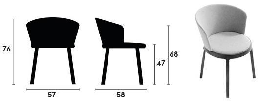 Capdell Стул из ткани Aro sun-id-1357158 - Вид №5