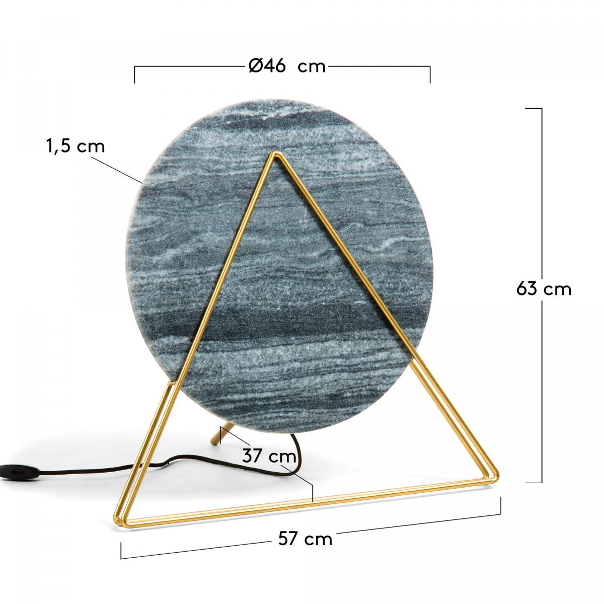 053542 Настольная лампа VERSUS мраморная черная La Forma Versus 