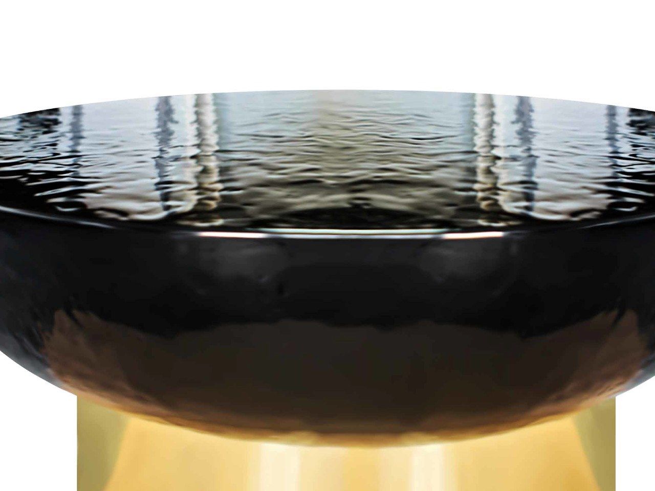 Журнальный столик из стекловолокна и латуни GANSK LOTUS ARCH-00036692 - Вид №3