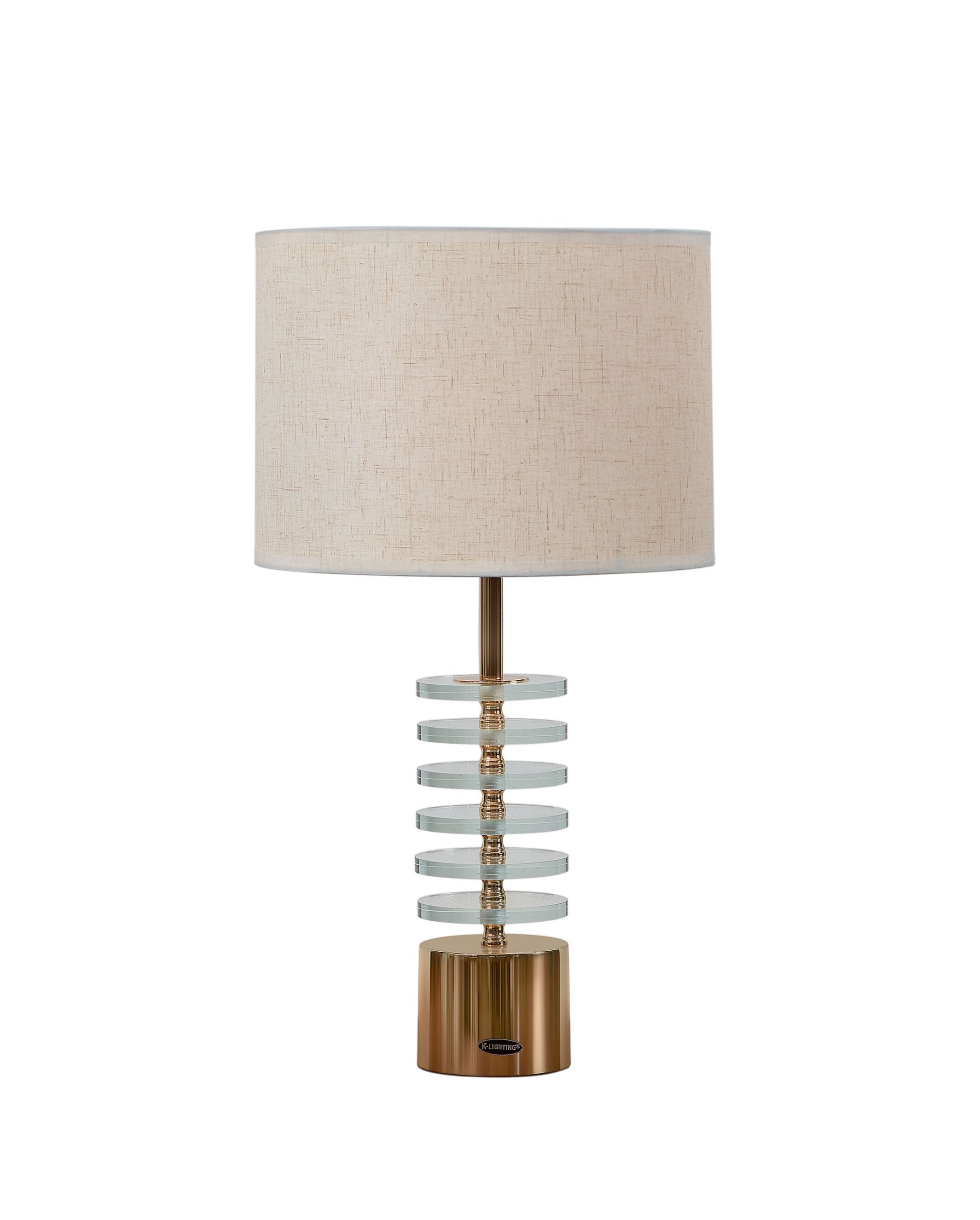 Настольная лампа из стекла и ткани K-Lighting MÉTIS ARCH-00023974 - Вид №1