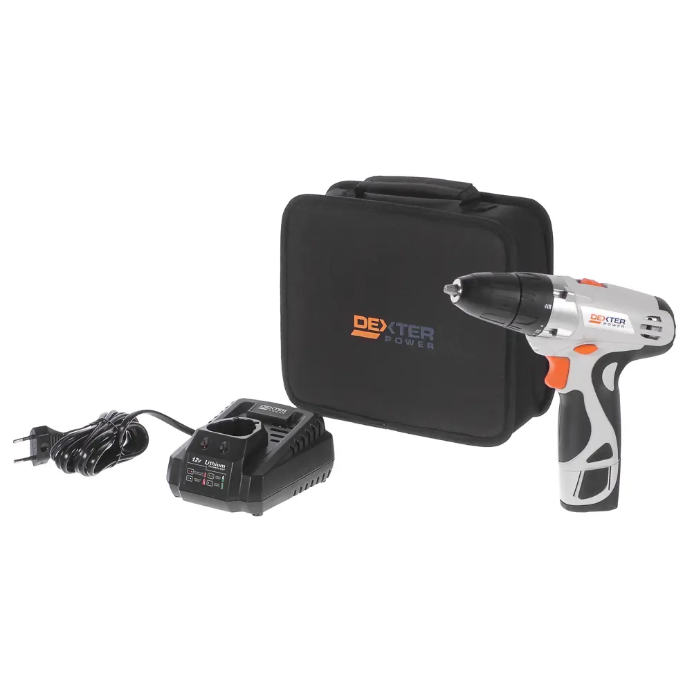 Дрель-шуруповерт аккумуляторная Dexter Power 5227.2A-1.5AH, 12 В Li-ion 1.5 Ач STLM-2056694 - Вид №4