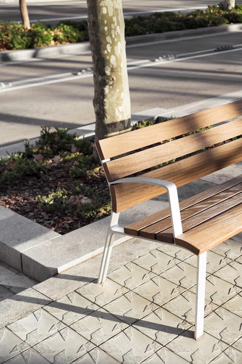 URBIDERMIS Скамья из дерева с подлокотниками со спинкой Neoromántico sun-id-1401626 - Вид №2