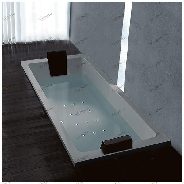 Ванна Gruppo treesse Quadra 180 V078C-SX-SE серая с аэромассажем прямоугольная встроенная левая STAV078CSXSE