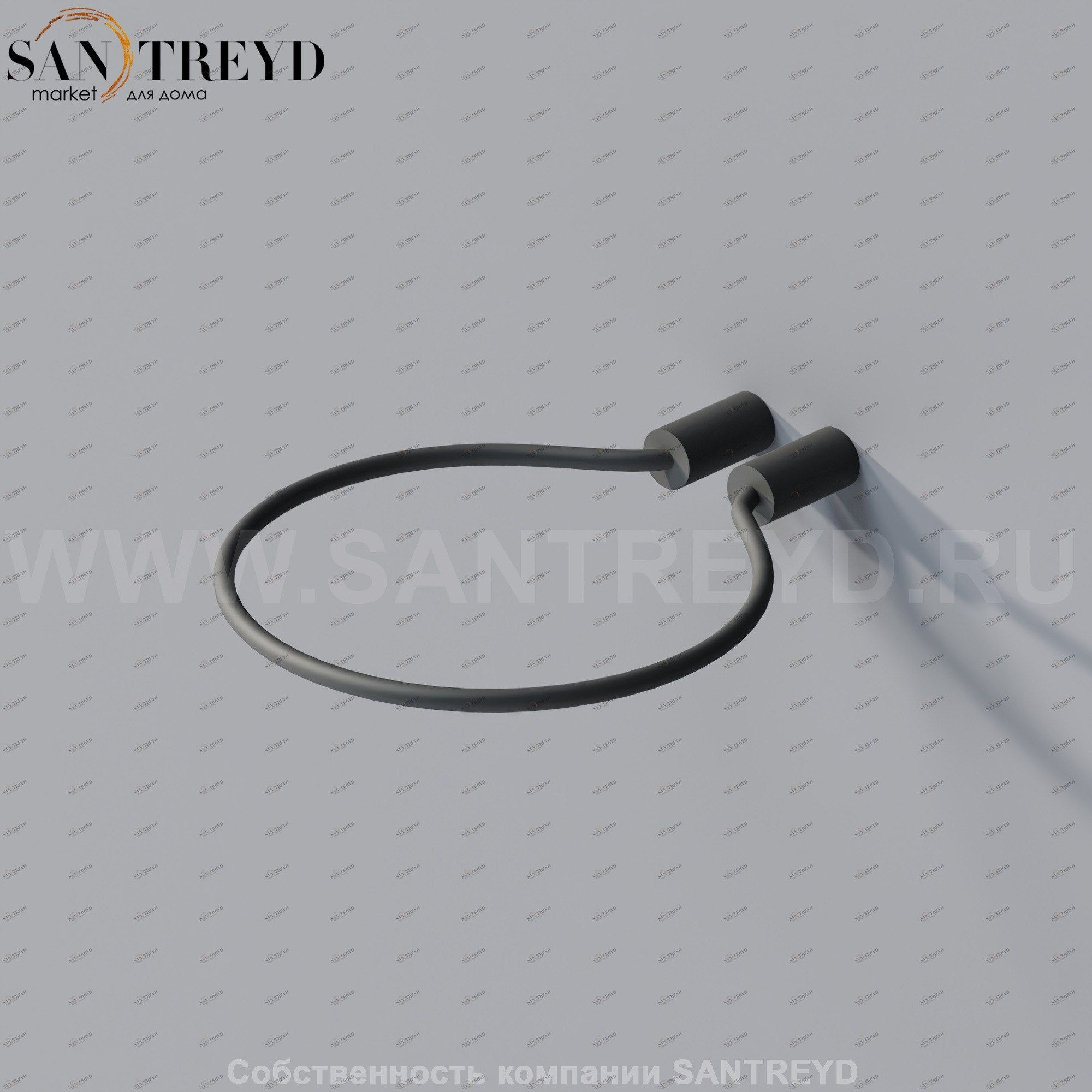 Agape BUCATINI Полотенцедержатель черный ABUC0168EB