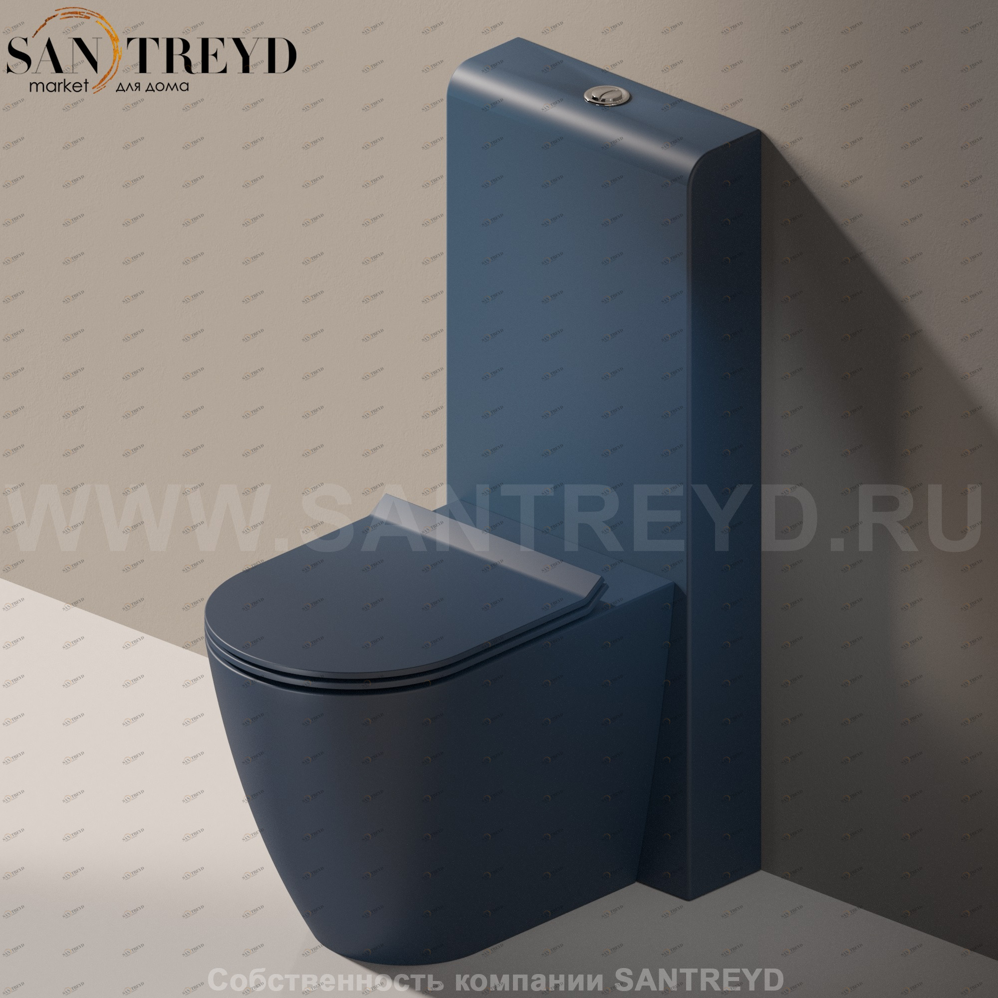 TR387016 Компакт унитаз с бачком Синий Ceramica Flaminia Niagara Италия