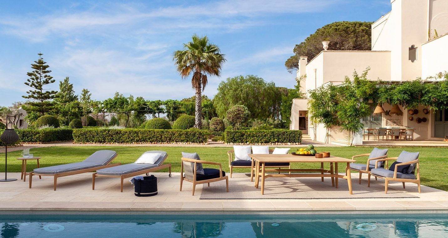 Садовая кровать с откидной спинкой из тикового дерева с колесами Poltrona Frau Boundless Living Outdoor Collections ARCH-00141946 - Вид №4