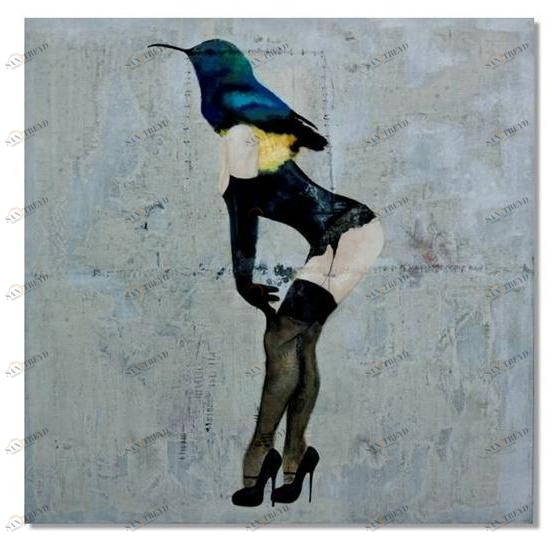 ICI ET LÀ Картина маслом на холсте K. fabrizzi Kf05b