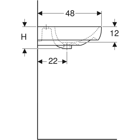 500.228.01.1 Раковина Geberit Smyle Geberit  - Вид №4