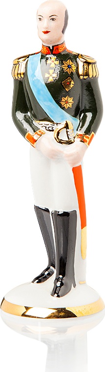 10617353 Мануфактуры Гарднеръ в Вербилках Скульптура Францъ Гарднеръ "Барклай-де-Толли" 15см Фарфор, Керамика 