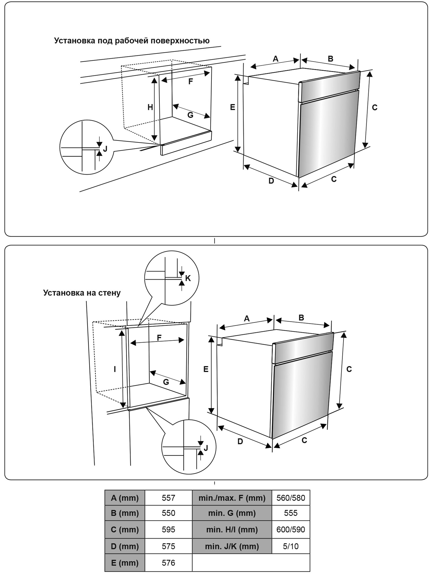 9284760 Электрический духовой шкаф Gressel RU677EC69110 белый STDN-0023861 - Вид №1