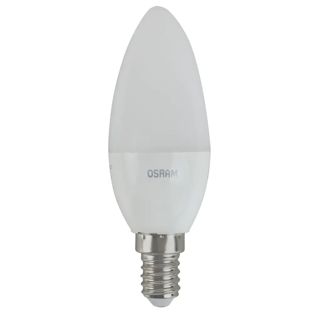 Лампа светодиодная Osram свеча E14 5.4 Вт 470 Лм свет тёплый белый 18002549 STLM-2159623 