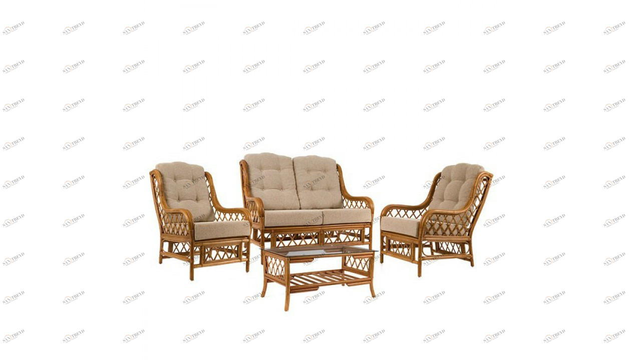 Мебель для дачи на 4 персоны бежевая Kelly-2 IMPEX  040191 Бежевый 