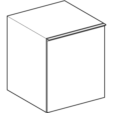 500.618.JK.2 Шкафчик Geberit Acanto с одним выдвижным ящиком и внутренним выдвижным ящиком Geberit  - Вид №1