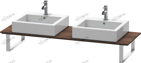 XL017C05353 Консоль для накладных раковин и встраиваемых умывальников, для угла справа X-Large #XL017C 480 мм Каштан темный, декор Duravit