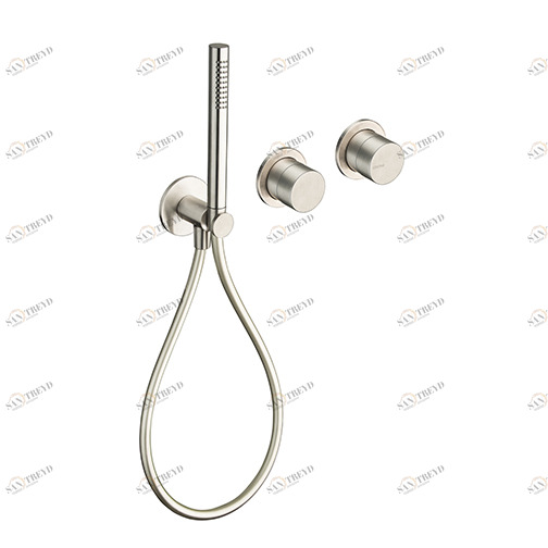 CRISX603 Внешние части смесителя для ванны и душа для CRICS100 (правая сторона) - CRICS101 (левая сторона) с переключателем на 3 выхода, ручным душем с защитой от известкового налета, гибким шлангом LONG LIFE Cristina Rubinetterie 