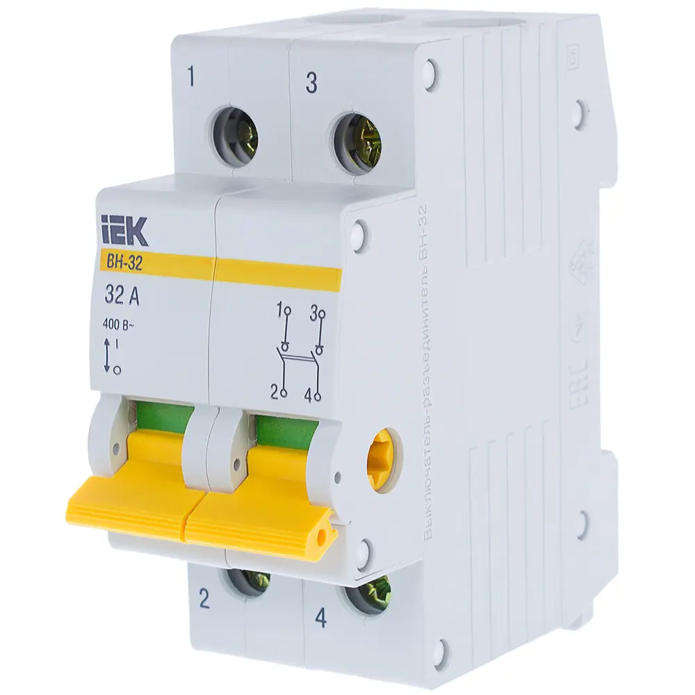 Выключатель нагрузки IEK ВН-32 2Р 32А для безопасного управления электросетью 12461699 STLM-0002191