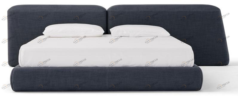 AMURA Двуспальная кровать из ткани с мягким изголовьем Lapis Am073.365