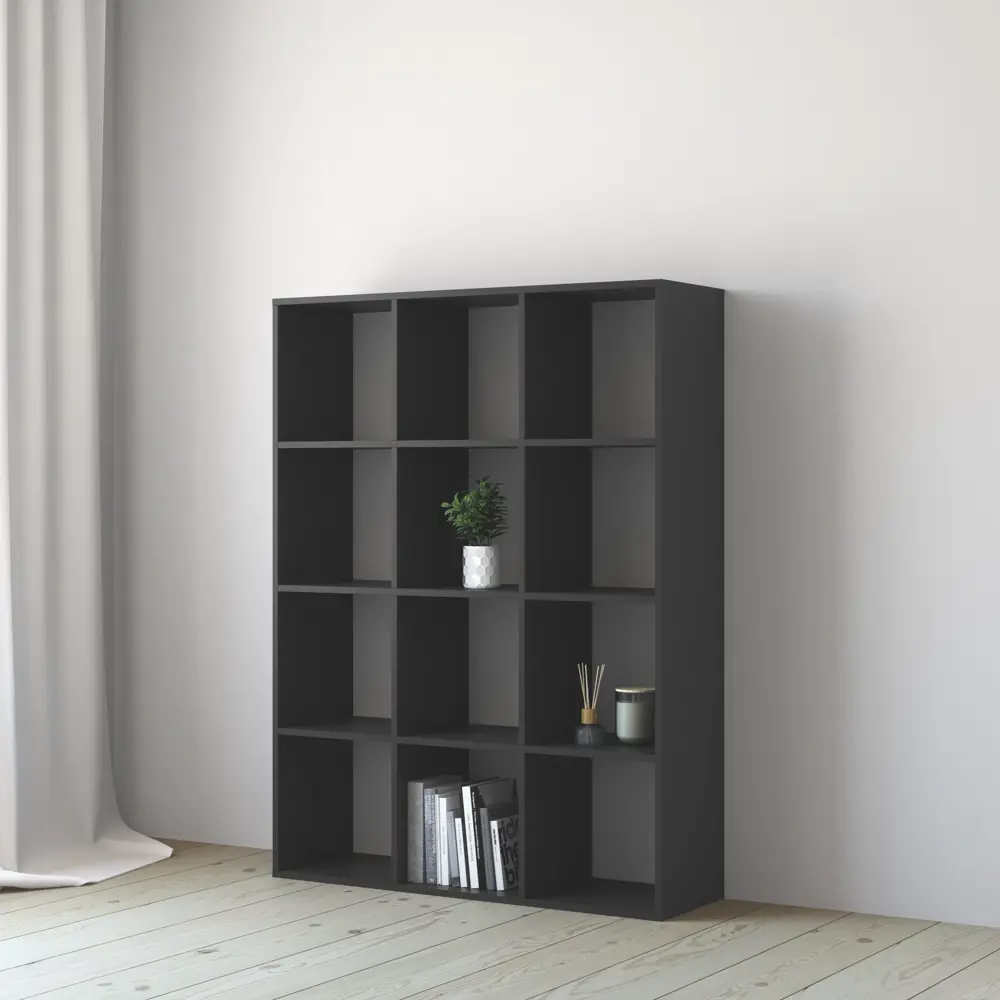 Стеллаж SPACEO KUB 12К, 139х139х31,7 см, цвет графит STLM-2185497 - Вид №1