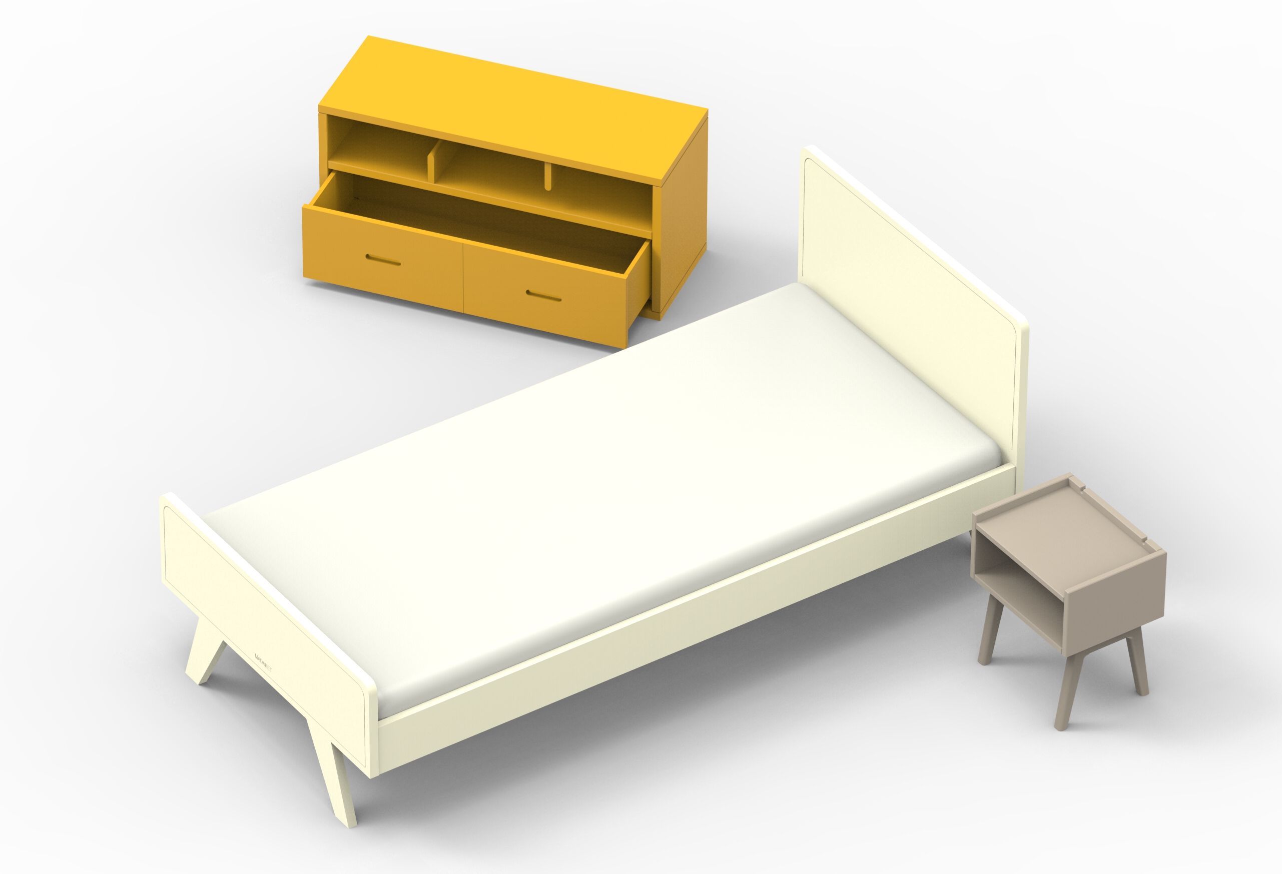 Прикроватная тумбочка из МДФ Mathy by Bols ARCH-00049354 - Вид №4