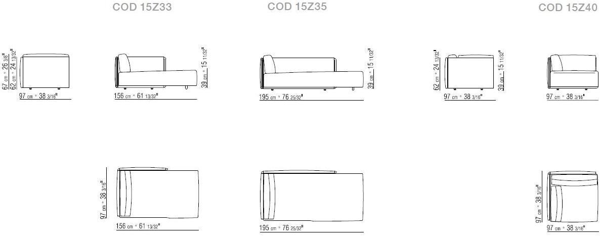 Flexform 3-х местный тканевый диван со съемным чехлом Edmond sun-id-1482513 - Вид №6