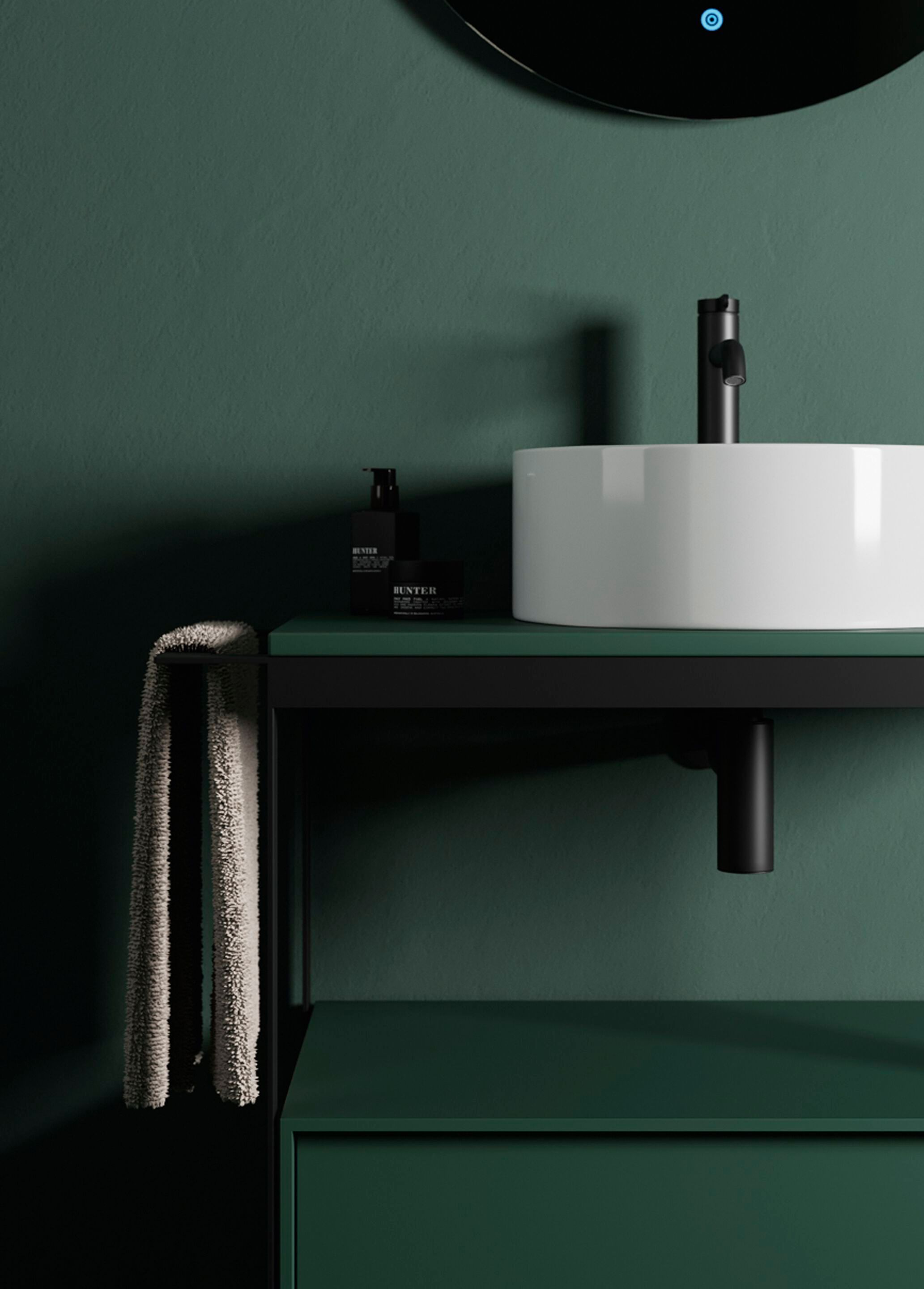 Керамическая столешница круглый умывальник Scarabeo Ceramiche Skinny ARCH-00090783 - Вид №2