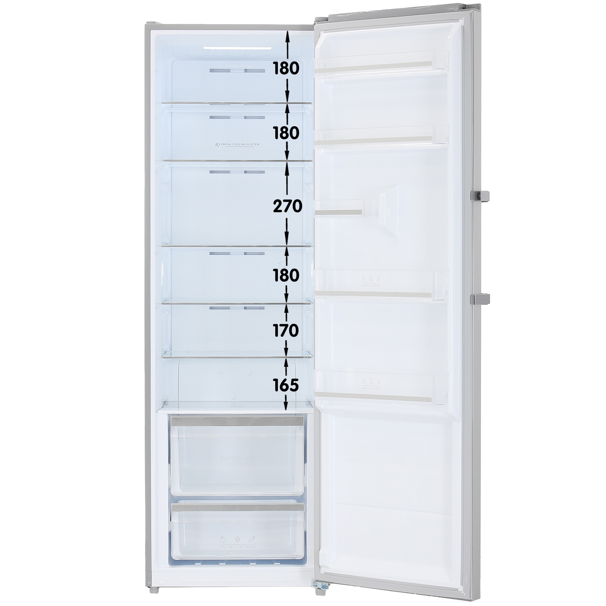 5429360 Холодильник без морозильника   DEXP S4-37AMA серебристый STDN-0074412 - Вид №1