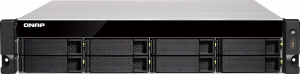 TS-863XU-RP-4G Smb nas, 8-tray w/o hdd, quad-core 64-bit amd 2.0ghz, 4gb ddr3l (1x4gb ) up to 16gb (2x8gb ),1x 10g lan rj45, 4x1gbe lan, 2u rackmount, 2x250w psu. w/o rail kit rail-b02 QNAP