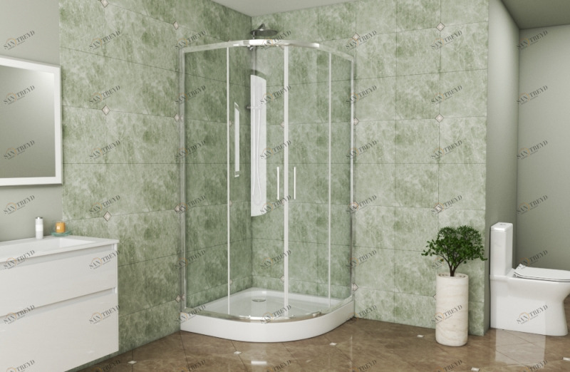 Душевое ограждение (без поддона), две раздвижные двери DROP BS100.1200A bravat