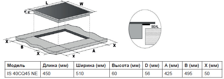 9292301 Индукционная варочная поверхность Indesit IS 40CQ45 NE STDN-0096130 - Вид №5