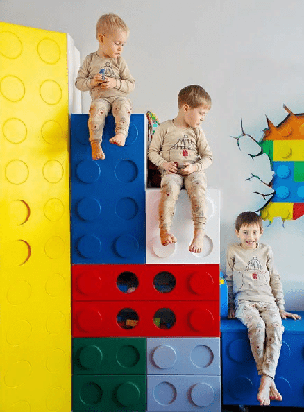 Шкаф детский однодверный "Леголенд" МАНДАРИН ЛЕГОЛЕНД 178727 Белый;голубой Santreyd  - Вид №6