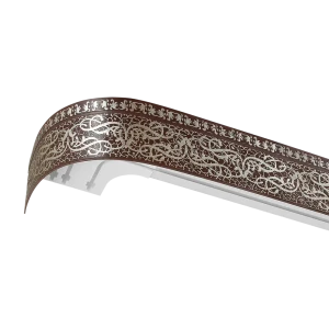 Карниз трехрядный «Прима», 200 см, пластик, цвет тёмный дуб