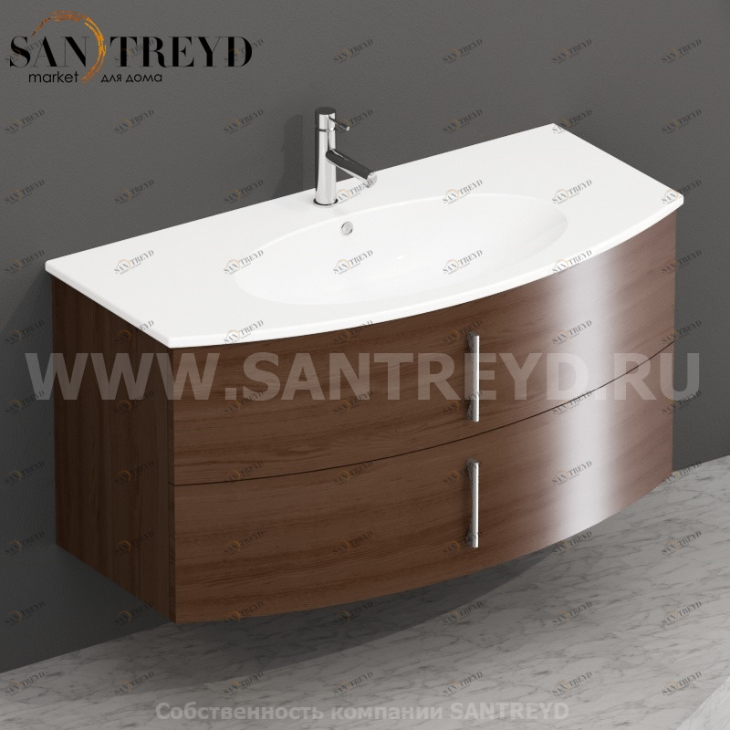 MDMC10Y6169 Тумба с двумя ящиками 100 см коричневая Globo 4ALL Италия Ceramica Globo