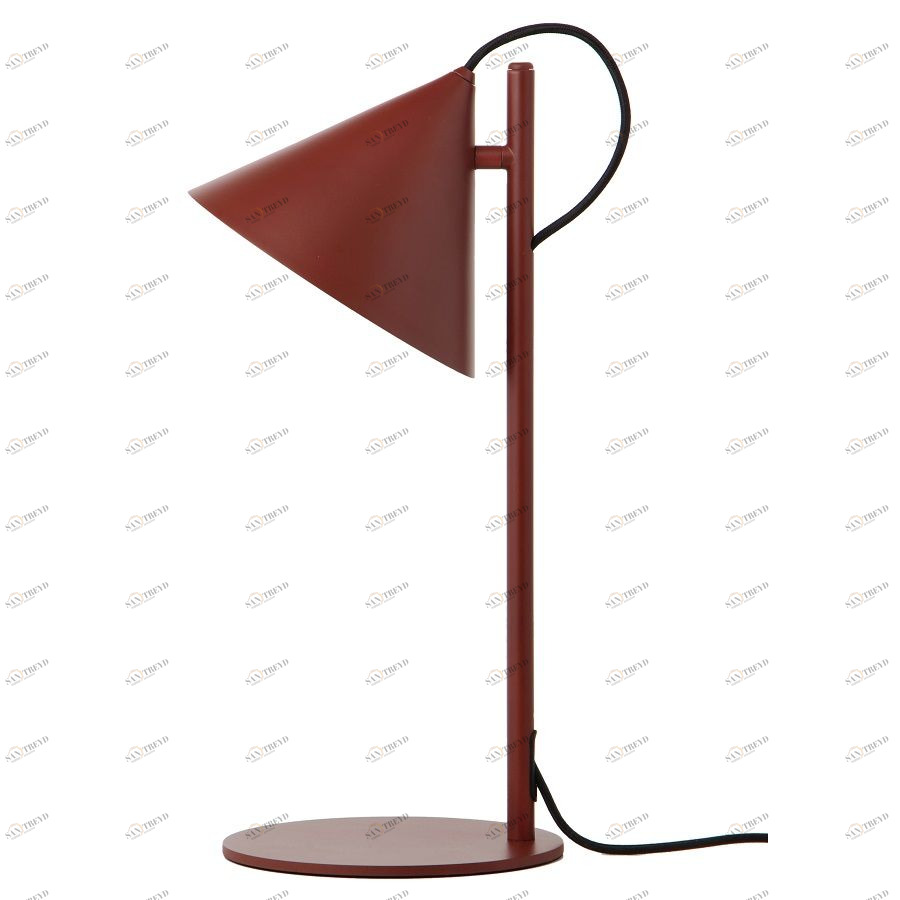 Лампа настольная Benjamin, темно-красная матовая, черный шнур Frandsen 24935005011