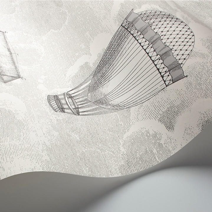 Traditional bathrooms Motivtapete Fornasetti Летающие машины Fornasetti Macchine Volanti - Cole & Son  - Вид №3