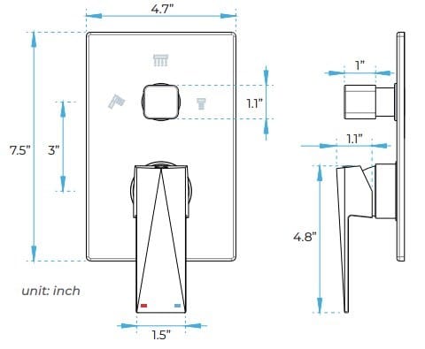 Термостатический набор для душа Fontana Showers FS1061 ARCH-00122174 - Вид №2