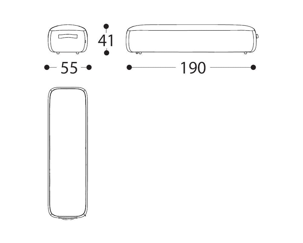 Пеньковый прямоугольный садовый пуфик Varaschin Reuse ARCH-00107868 - Вид №4