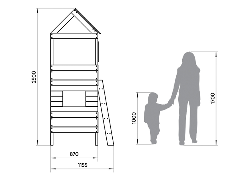 Кровать-домик двухъярусная Home nord M 80х160 см белая, серая ELLIPSE ELLIPSE HOME 351777 Белый;серый Santreyd  - Вид №3