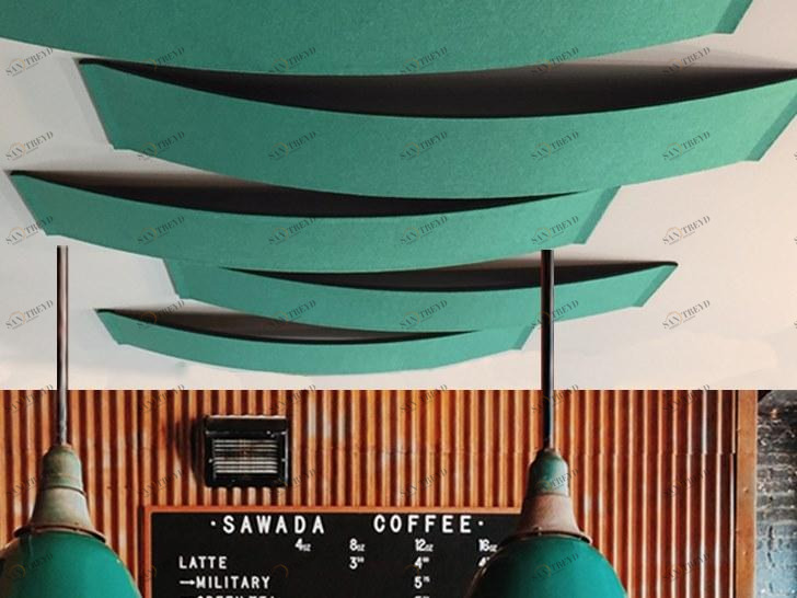 Slalom Термоформованная цельная звукопоглощающая потолочная панель Ecorange sun-id-1402272