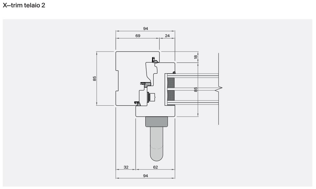 Минимальное деревянное окно Impronta X-TRIM ARCH-00038399 - Вид №8