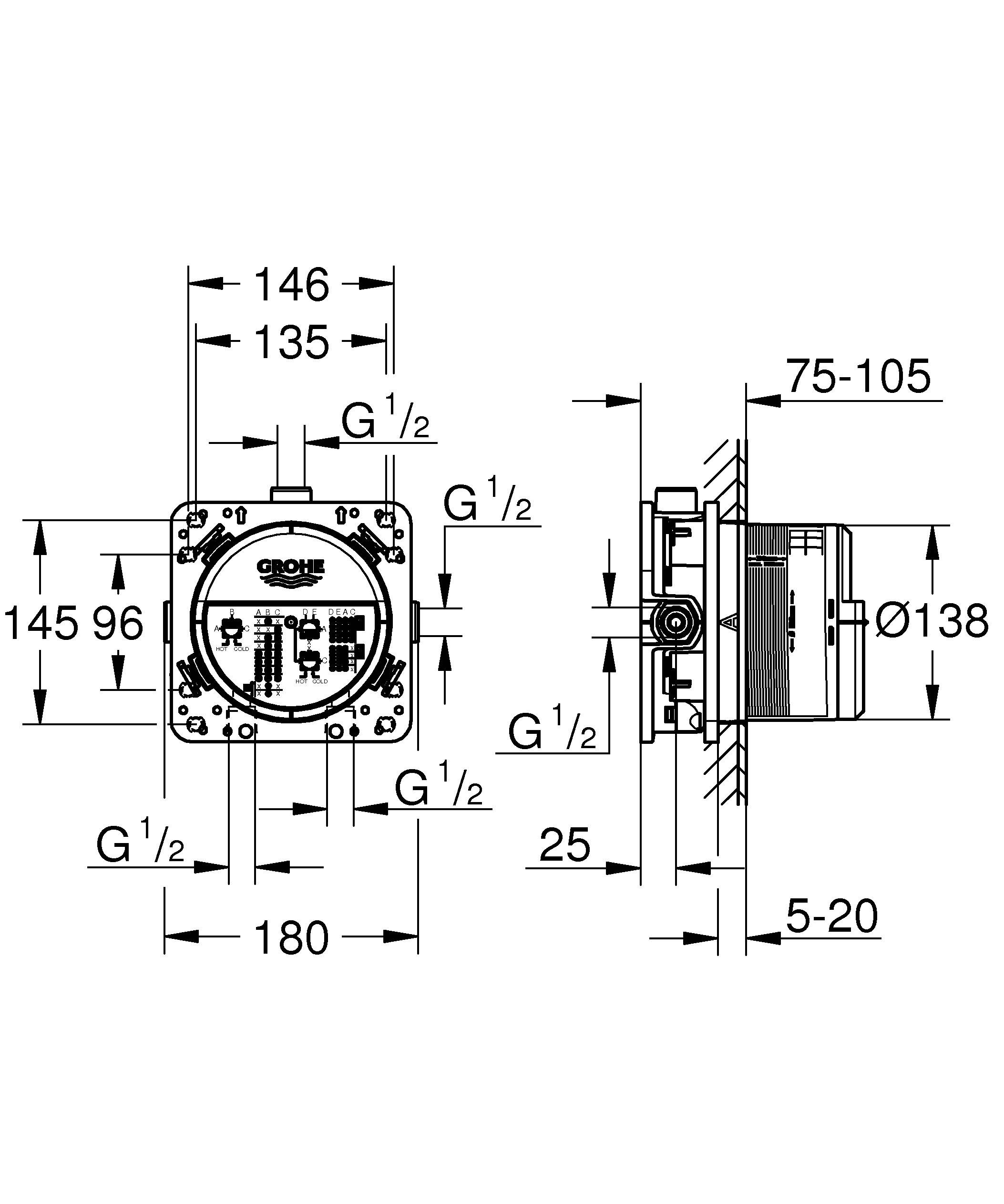 Готовый комплект для душа GROHE Grohtherm SmartControl (NSB0133) - Вид №1