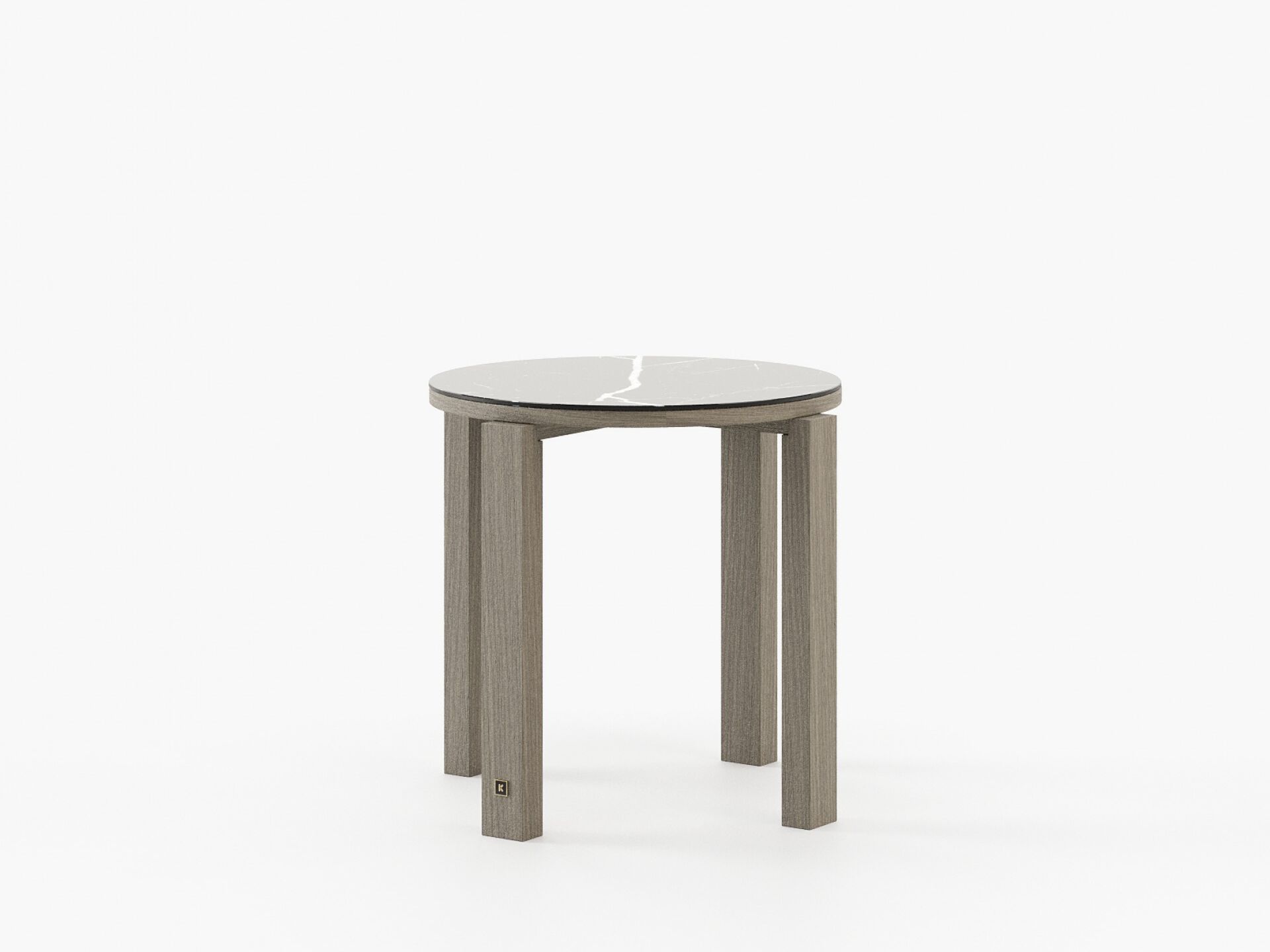 Высокий круглый деревянный журнальный столик Laskasas TASOS ARCH-00030807 - Вид №6